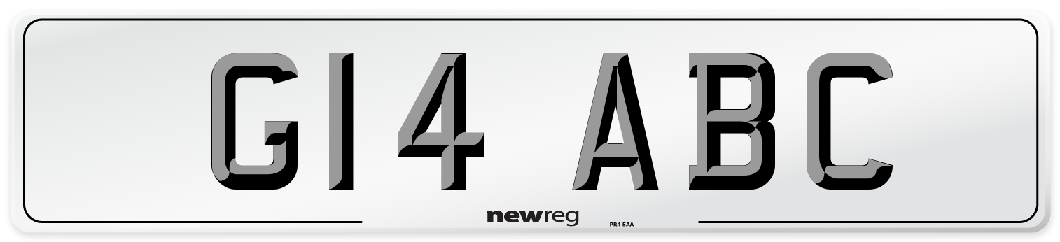 G14 ABC Number Plate from New Reg